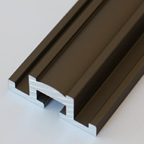 Aluminum Extrusion With Architectural Bronze Finish for Glass Front Niches