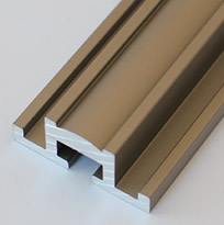 Aluminum Extrusion With Light Bronze Finish for Glass Front Niches
